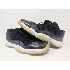 2016 Nike AIR JORDAN 11 Retro Low Barons Size 5Y Black 528896-010